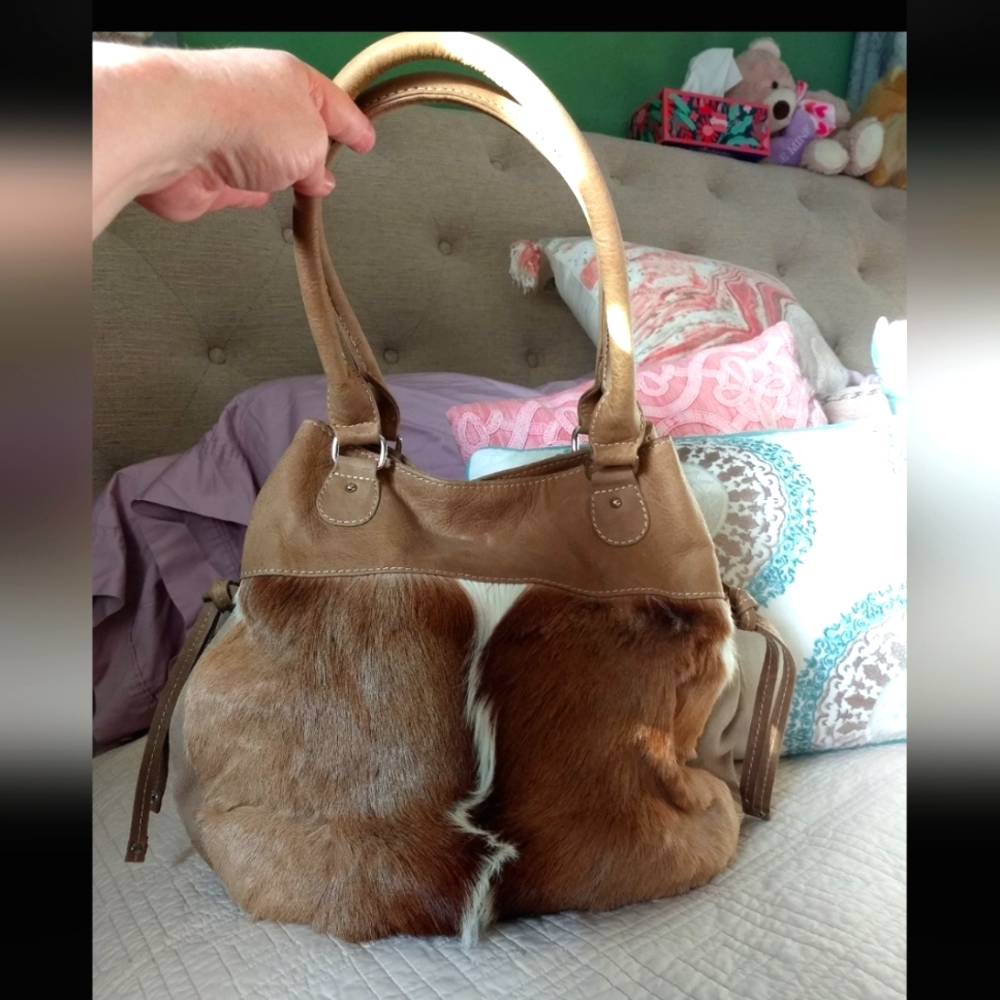 FSP Collections Cape Town Genuine Springbok Luxury Large Handbag MSRP $580